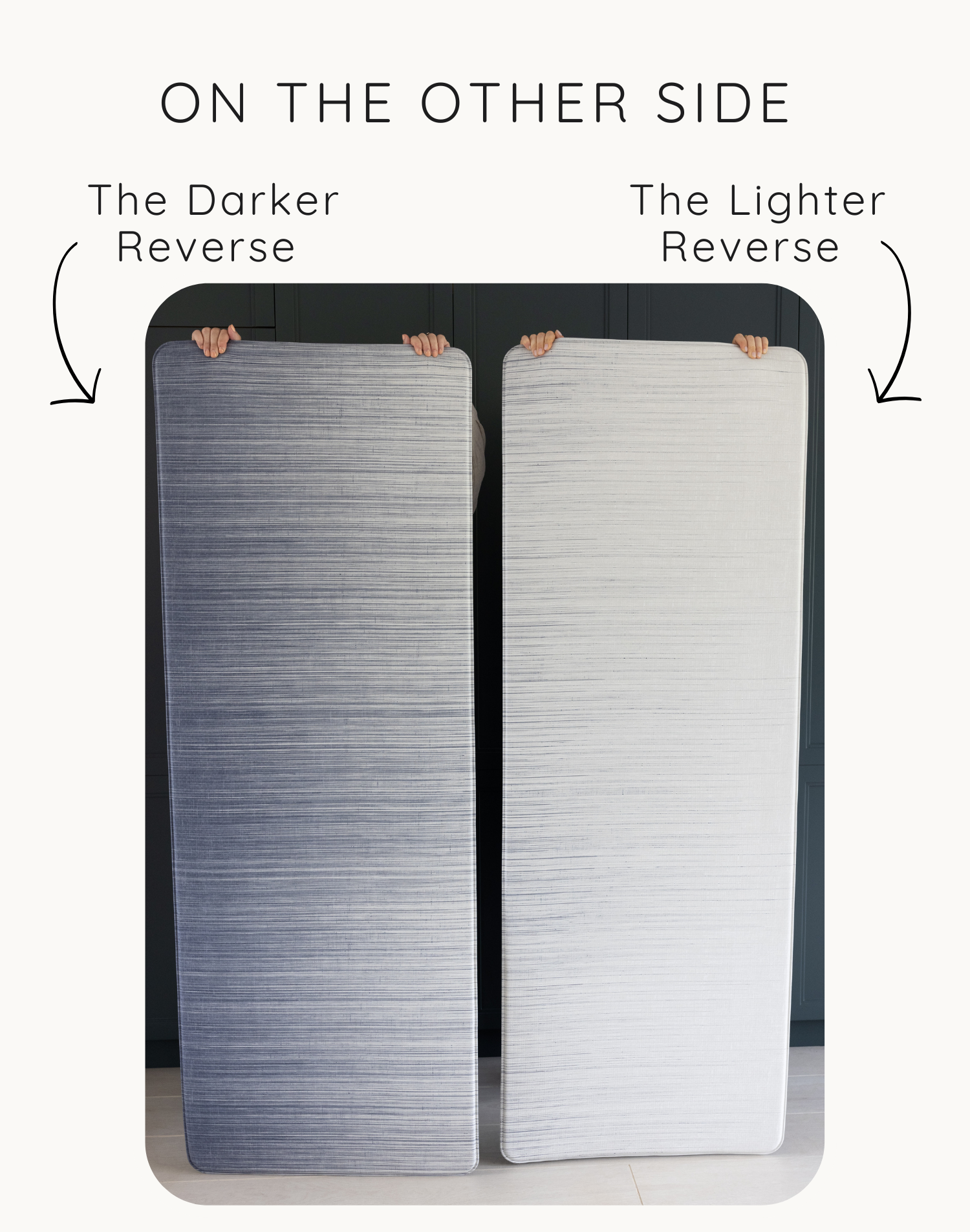 Comparing the dark and light versions of the Kasuri runner so you can choose the design that best suits your home