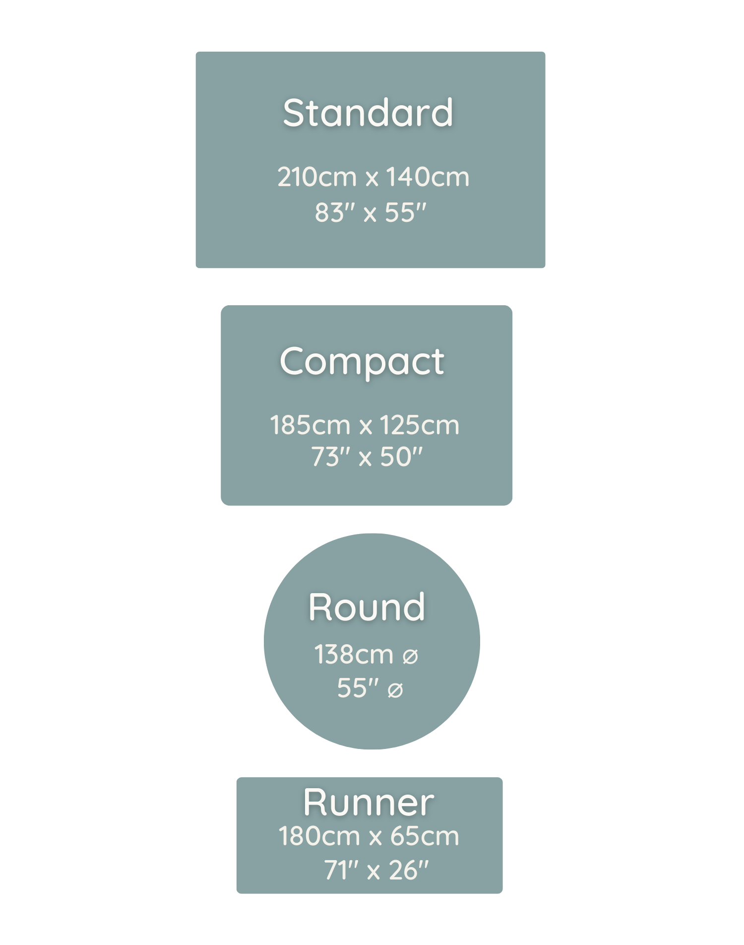 size guide for the totter and tumble collection from the large area play rug to the narrow kitchen mat there is a size available for every space in the family home